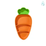 تصویر ظرف غذای کودک سیلیکونی هویج نارنجی
